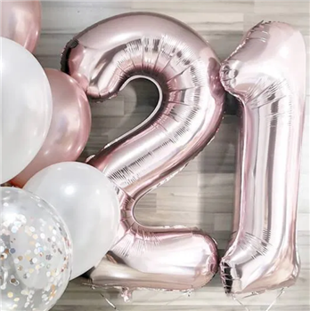 Globos metalizados Nros y Formas